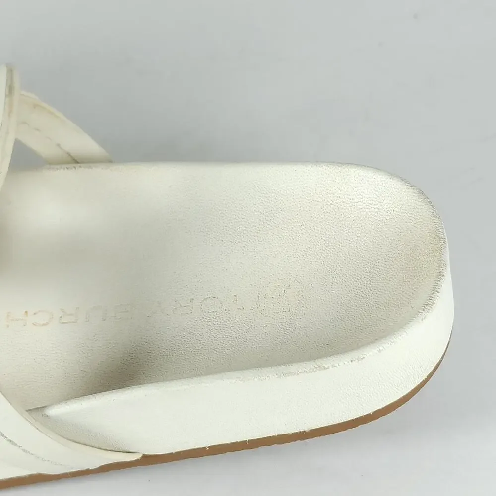 Tory Burch Miller Cloud Women's US5,5 New Ivory Leather Flat Thong Sandals